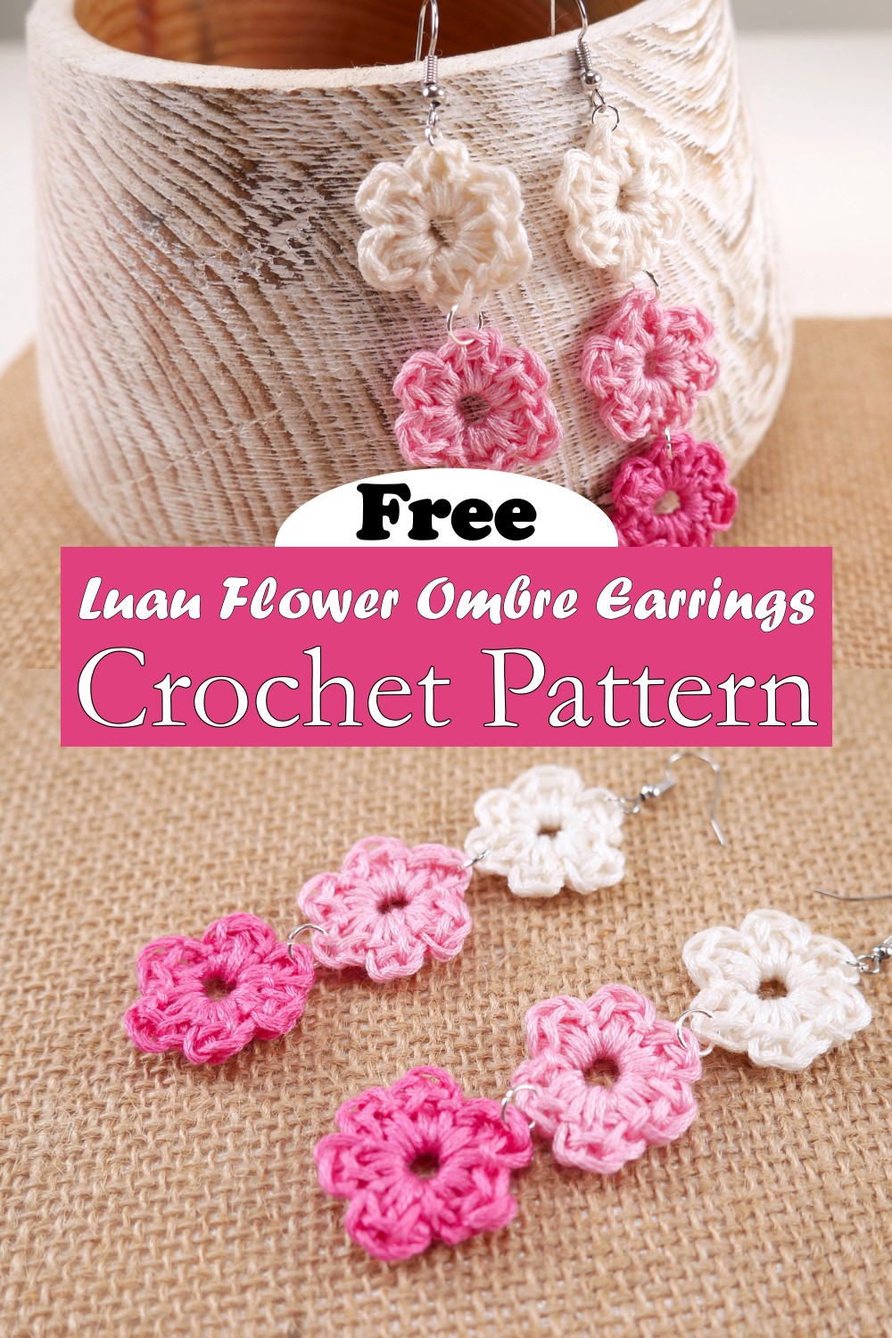 Luau Flower Ombre Earrings