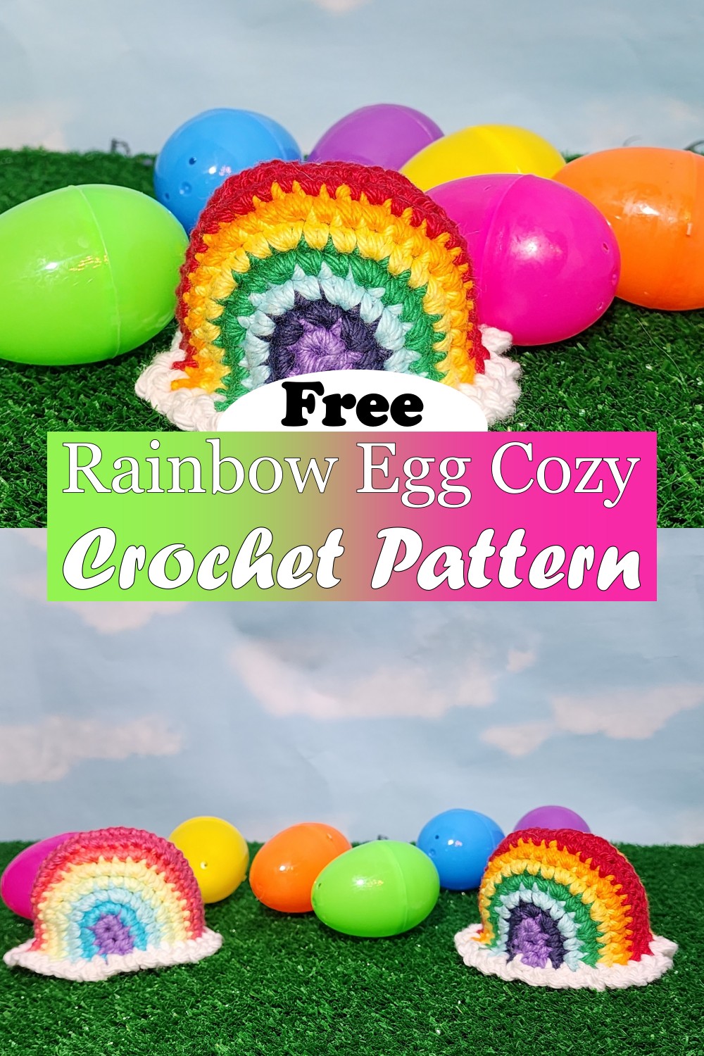 Rainbow Egg Cozy