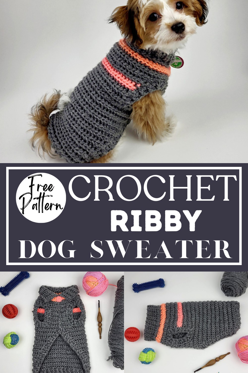 15 Free Crochet Dog Sweater Patterns For Winter - DIYnCrafty