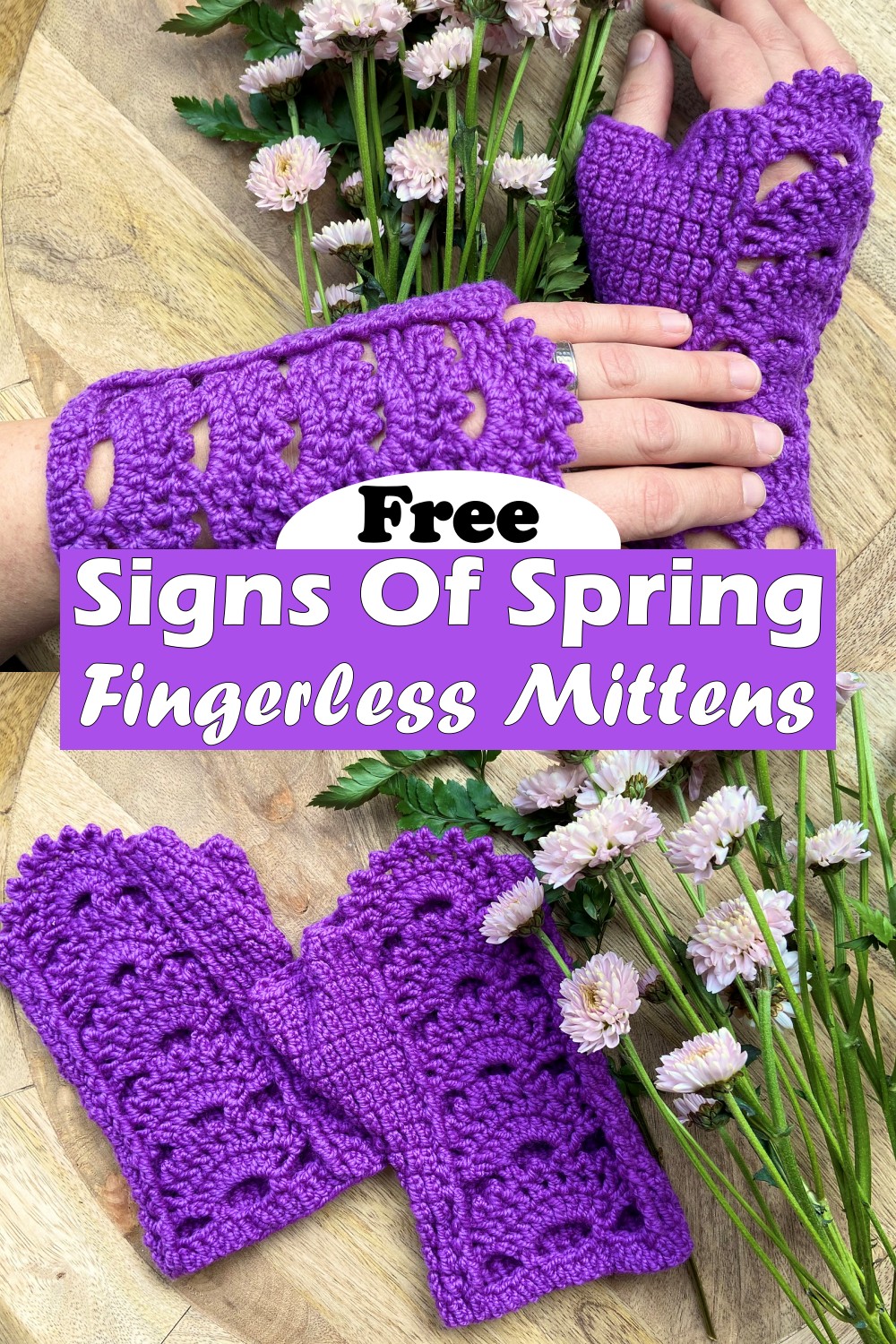 Signs Of Spring Fingerless Mittens