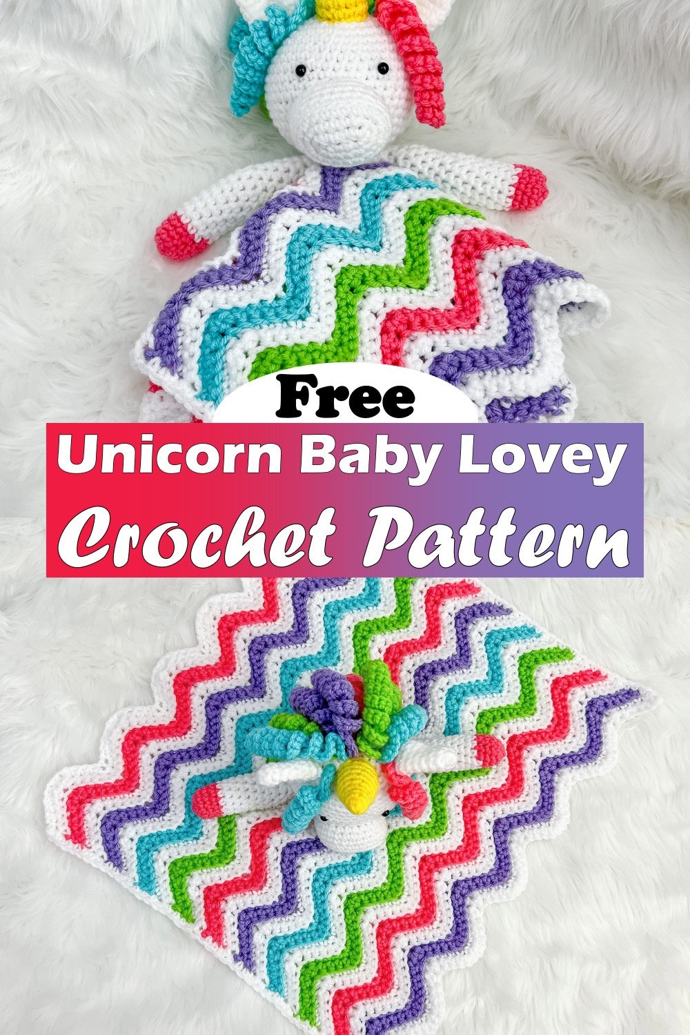 Unicorn Baby Lovey