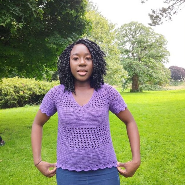 Crochet V-neck Top Pattern
