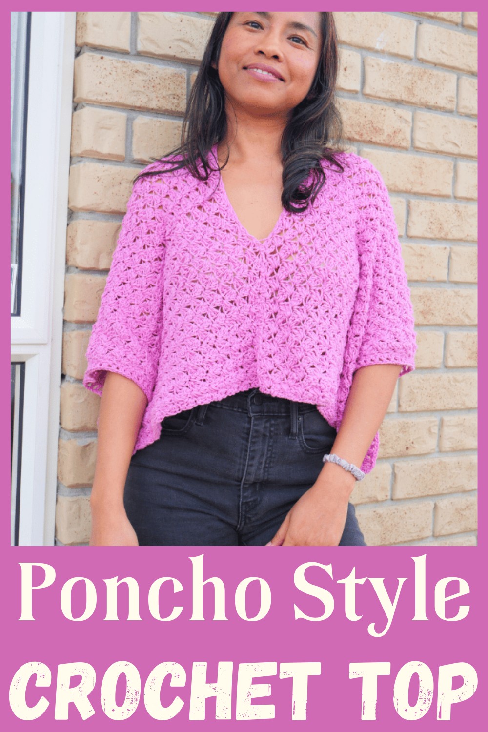 Poncho Style Crochet Top Pattern