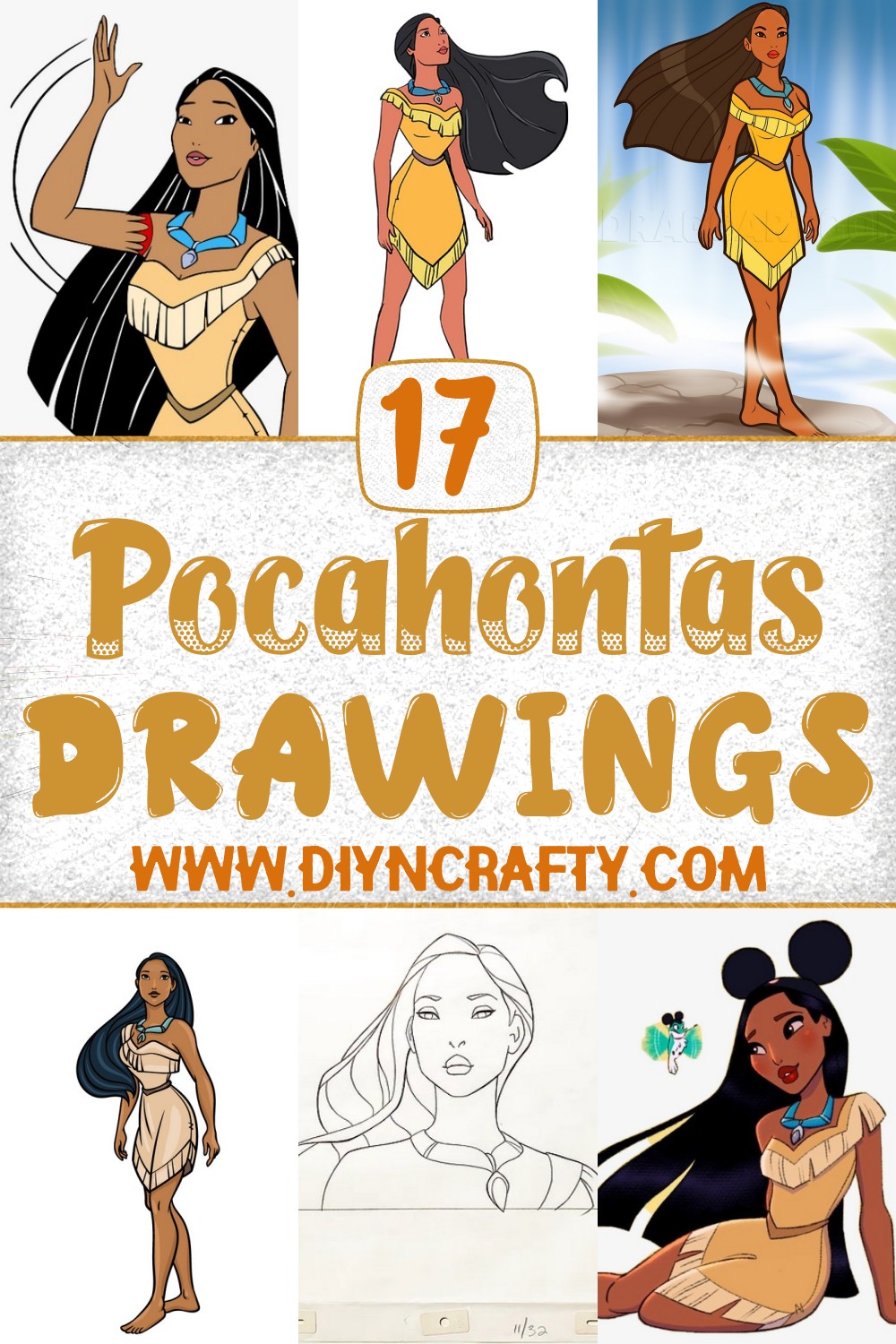 17 Pocahontas Drawing Ideas For Princess Lovers DIYnCrafty