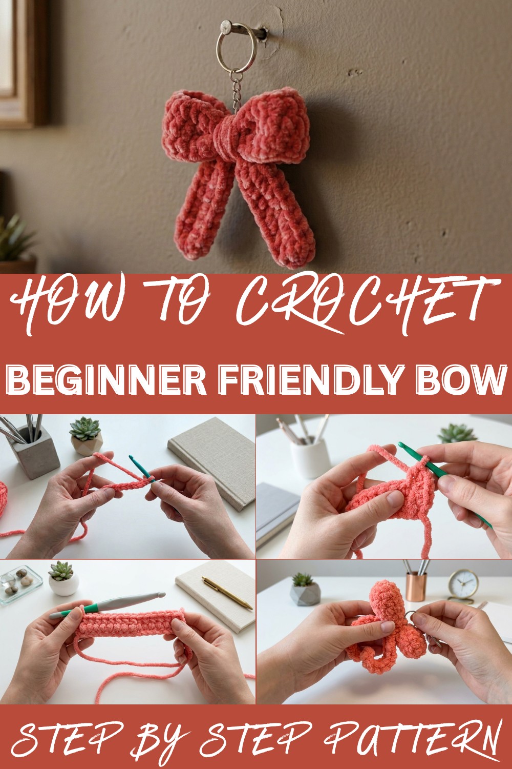 Beginner Friendly Bow Tutorial Easy Crochet Keychain 1