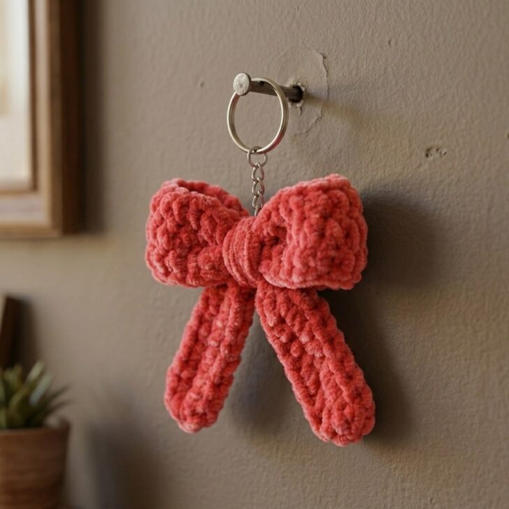 Beginner Friendly Bow Tutorial Easy Crochet Keychain 8