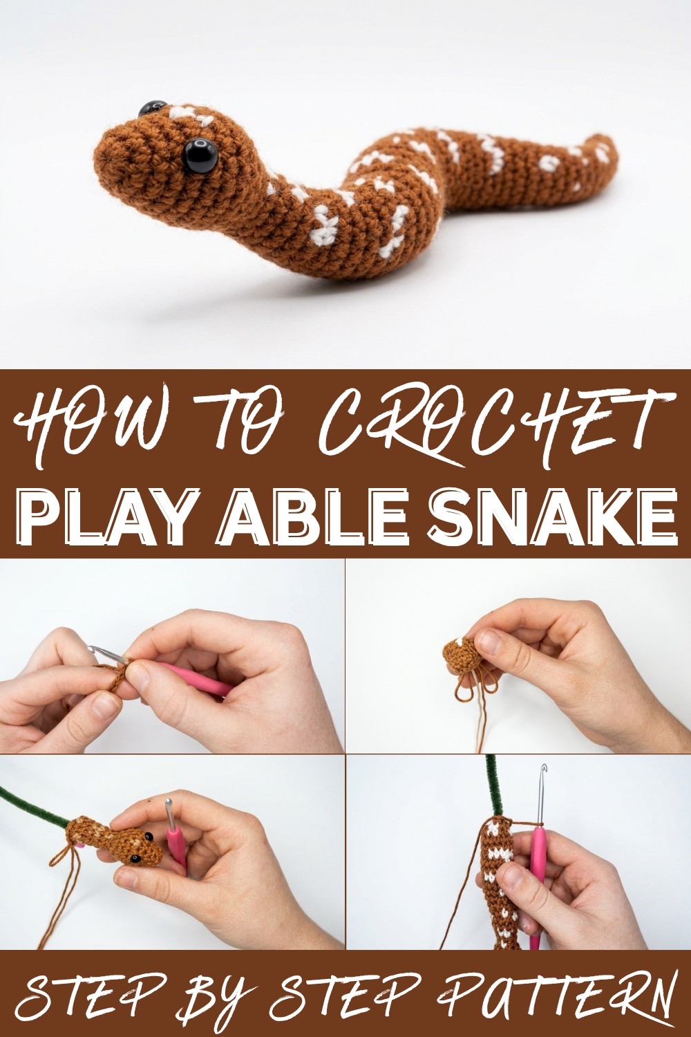 Crochet snake step by step 1
