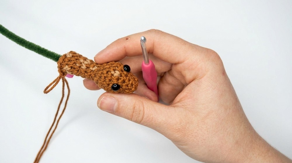Crochet snake step by step 5