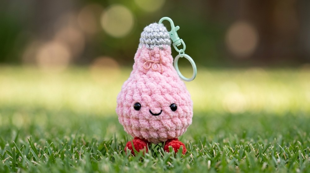 How to Crochet a Jellycat Inspired Light Bulb Keychain Easy Beginner Tutorial 2