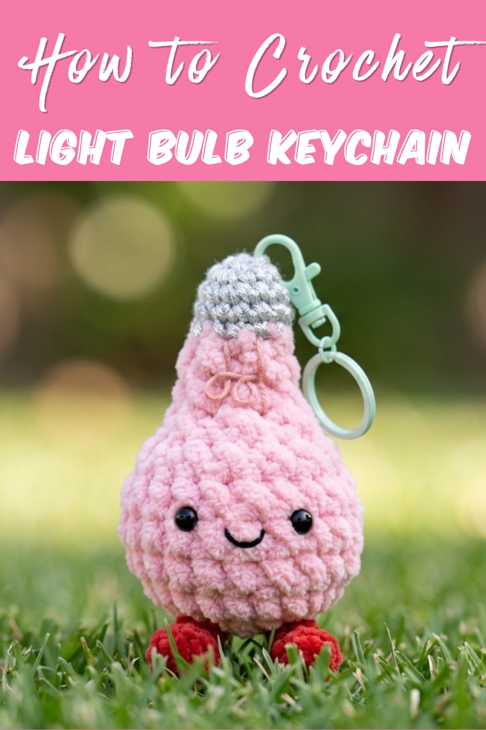How to Crochet a Jellycat Inspired Light Bulb Keychain Easy Beginner Tutorial 8