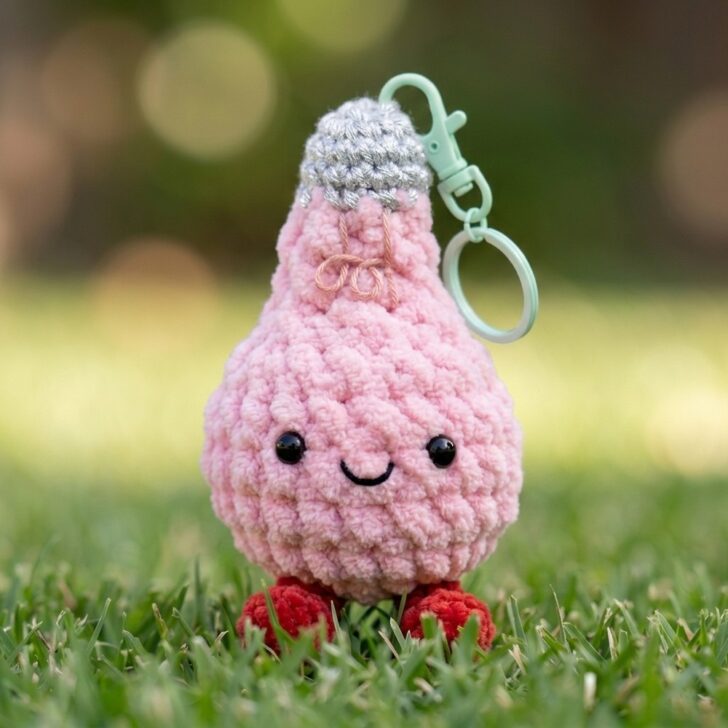 How to Crochet a Jellycat Inspired Light Bulb Keychain Easy Beginner Tutorial 9